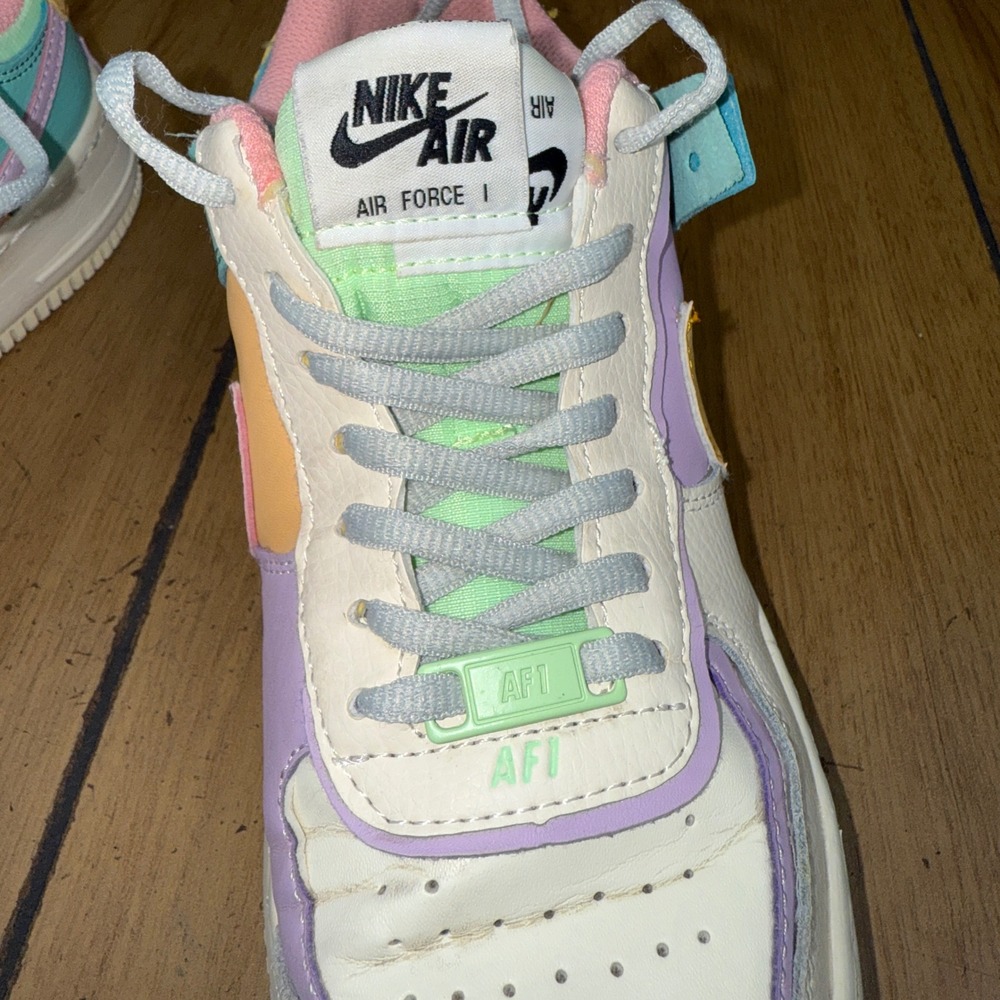 Nike Air Force 1 Shadow Pastel Multi Color Athletic Shoes Sneakers Women's - Picture 8 of 15